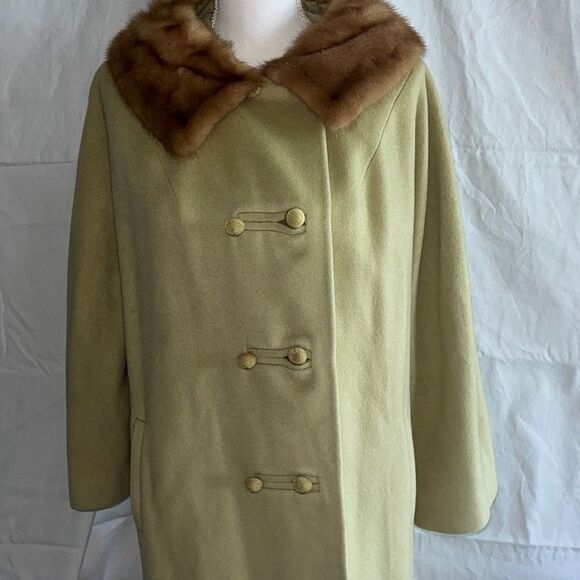 Vintage Late 1950's - Early 1960's Cashmere and Mink ￼Coat Unbranded - Picture 2 of 15